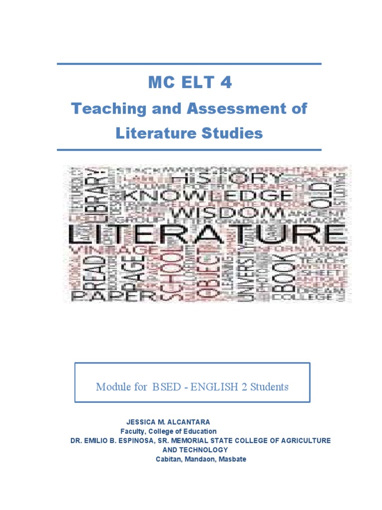 ELT 4: Teaching Literature Assessment | PDF | Educational Assessment ...