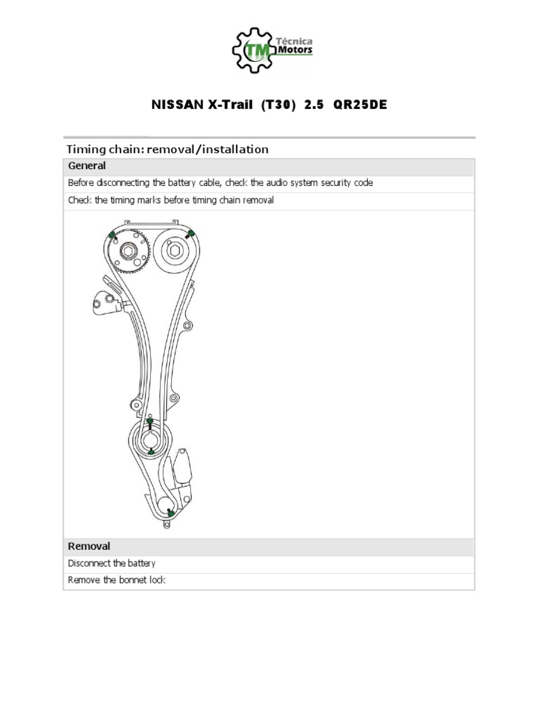 QR25DE Timing Chain PDF Internal Combustion Engine Ignition System