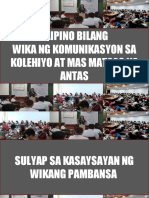 Paksa BLG 3 Filipino Bilang Wika NG Komunikasyon Sa Kolehiyo at Mas Mataas Na Antas