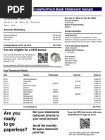 Are You Ready To Go Paperless?: Crawfordtech Bank Statement Sample