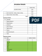 PEB-Fabrication Details: Duration