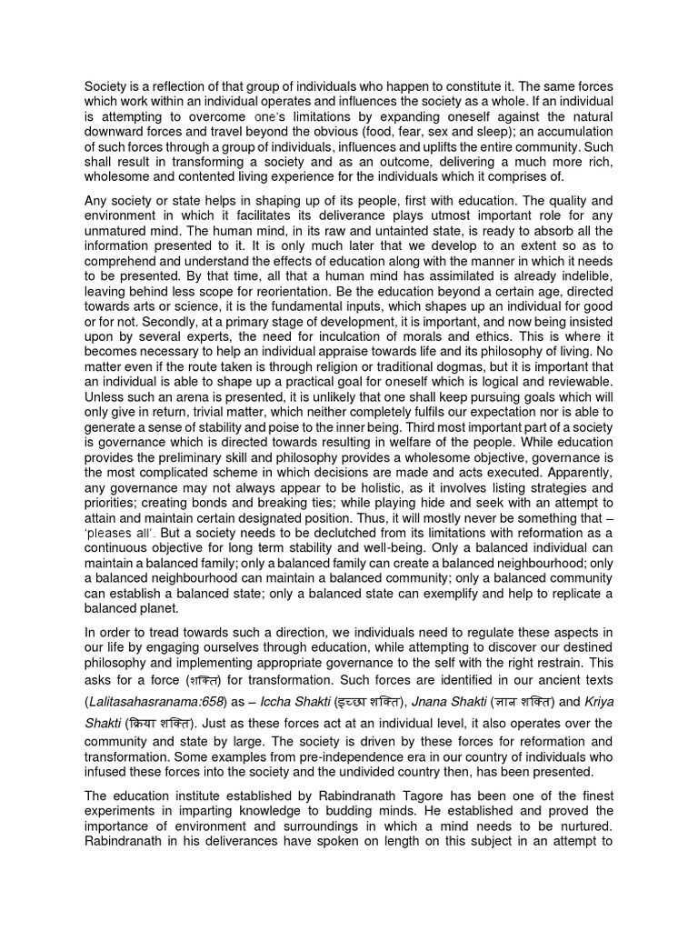 Iccha-Gyan-Karma Shakti | PDF | Mind | Governance