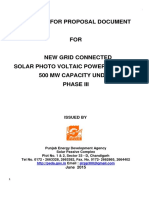 RFP for 500 MW Solar PV Projects