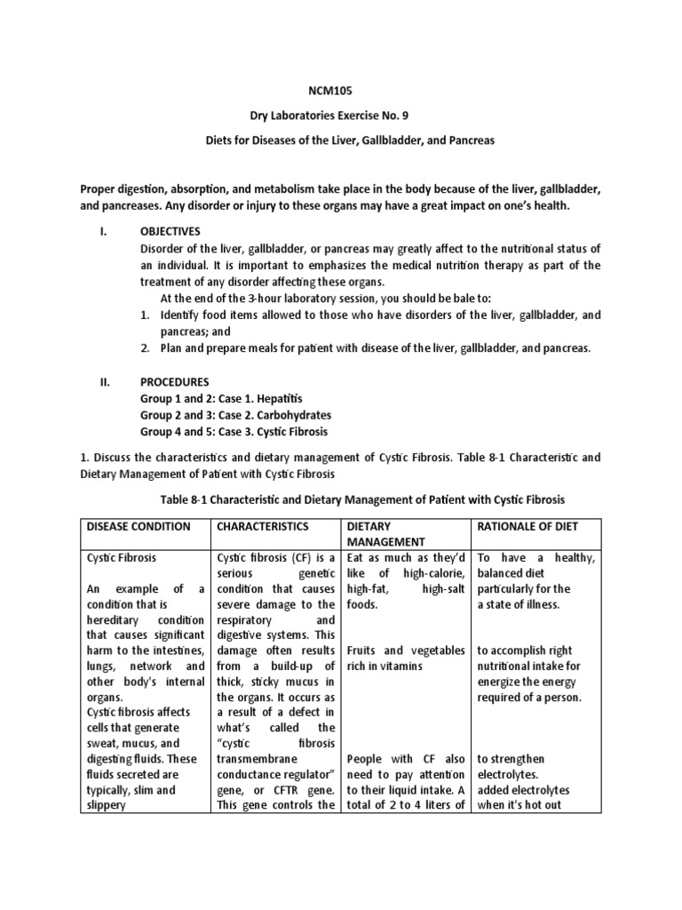  ncm 105 exercise 9 group 5 pdf diet nutrition diet nutrition