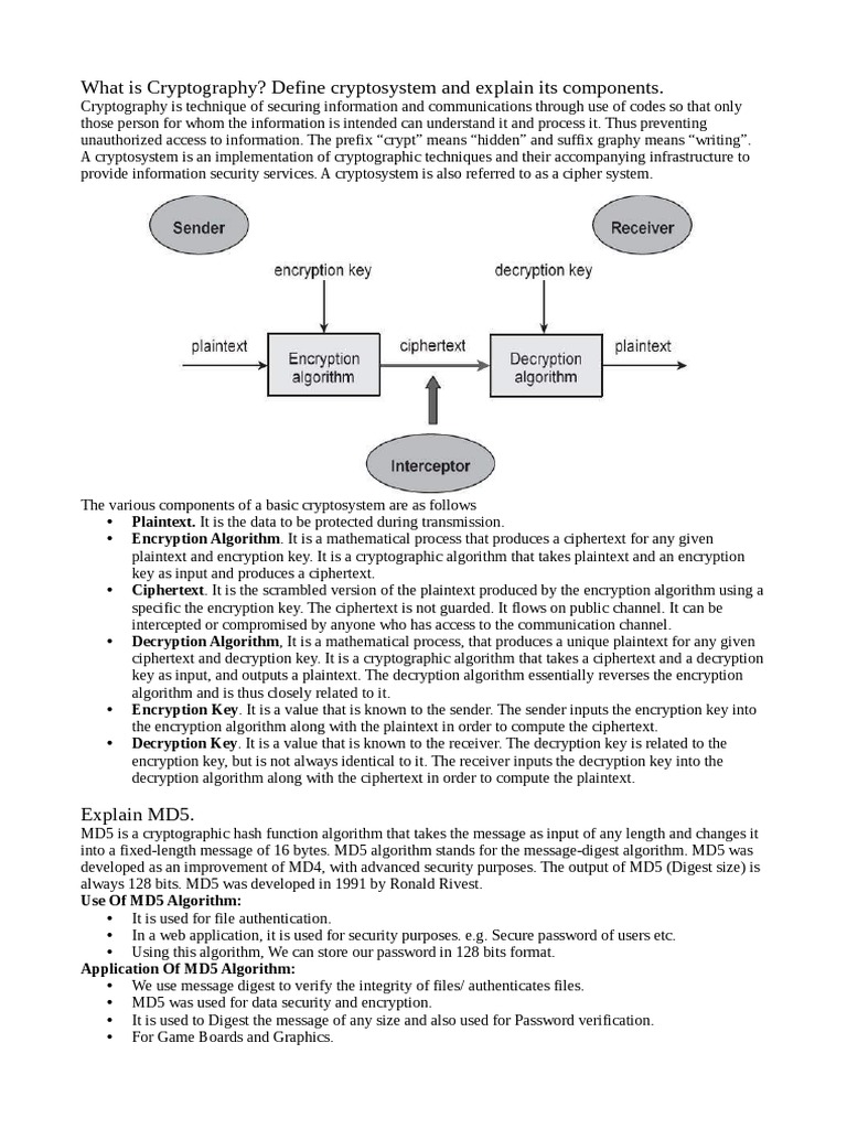 A comprehensive overview of cryptography and its components pdf