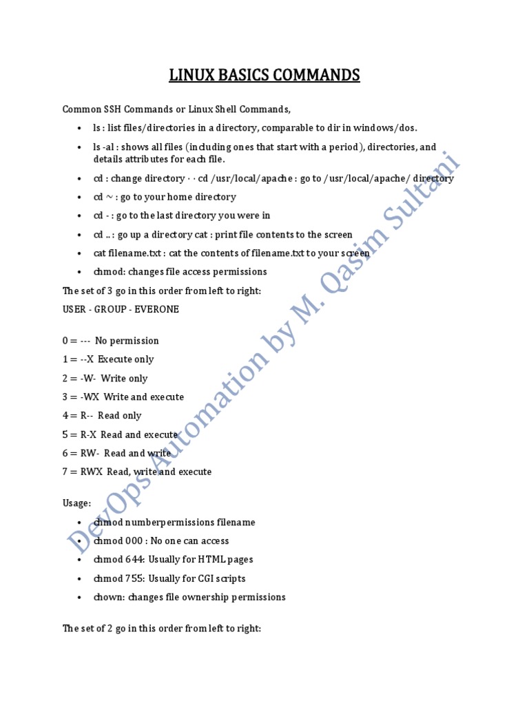 Linux Basics Commands | PDF | Computer File | Filename