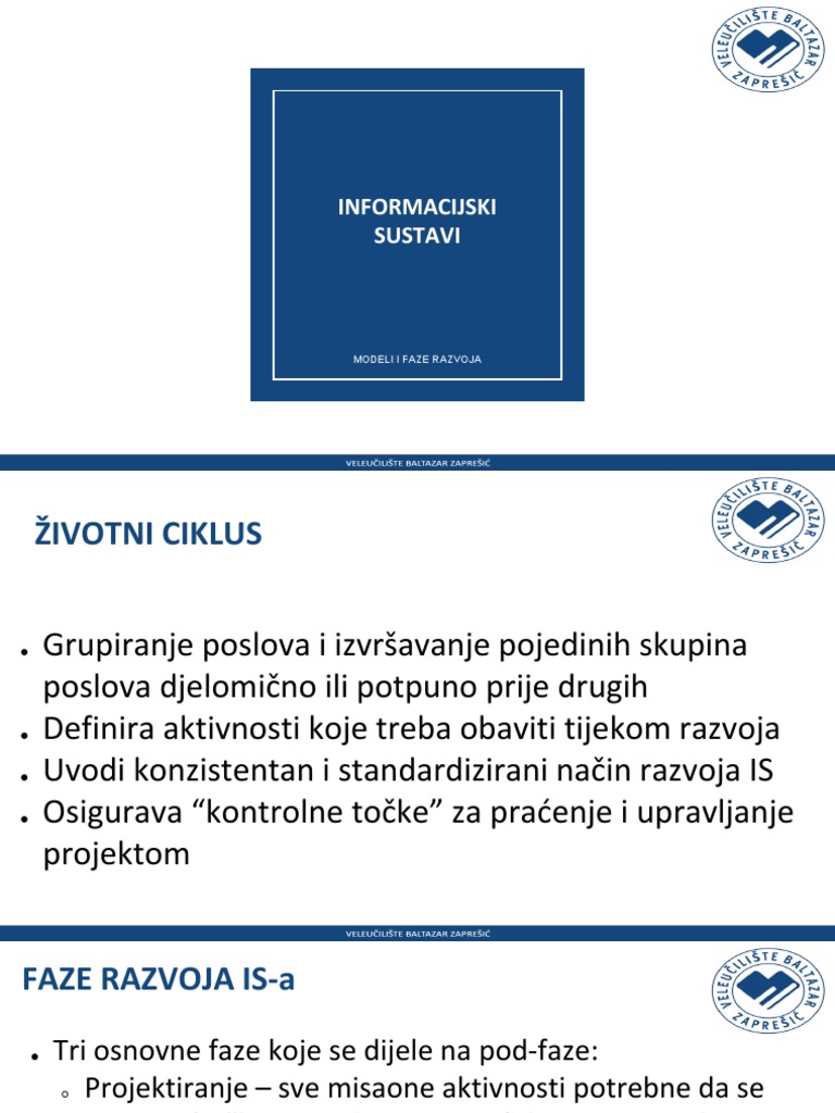 04 Modeli I Faze Razvoja ISa | PDF
