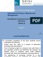 Lecture 9 - International Investment and Financing Decision