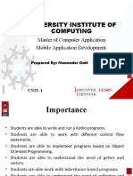 University Institute of Computing: Master of Computer Application Mobile Application Development