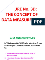 Lecture 3D - Data Measurement