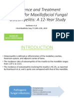 Incidence and Treatment Protocol For Maxillofacial Fungal Osteomyelitis