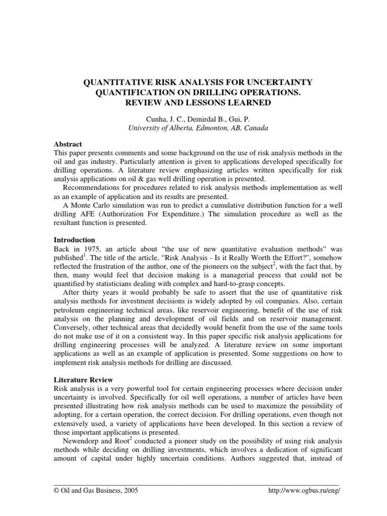 Drilling Risk Operations Pdf Hydrocarbon Exploration Risk