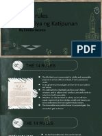 The 14 Rules Kartilya - NG - Katipunan