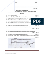 EC3351 Control Systems Unit 1 Systems Components Representation