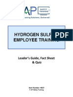 Hydrogen Sulfide Employee Training: Leader's Guide, Fact Sheet & Quiz