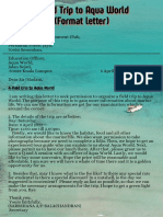 A Field Trip To Aqua World A Field Trip To Aqua World (Format Letter) (Format Letter)