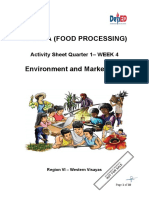 Tvl-Afa (Food Processing) : Activity Sheet Quarter 1 - WEEK 4