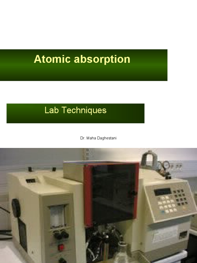 Atomic Absorption Spectros PDF Atomic Absorption Spectroscopy