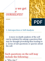 2nd Powrpt PERDEV HOW Do We Get To Know OURSELVES