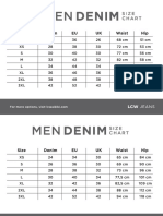 Denim Size Chart A4 Conv