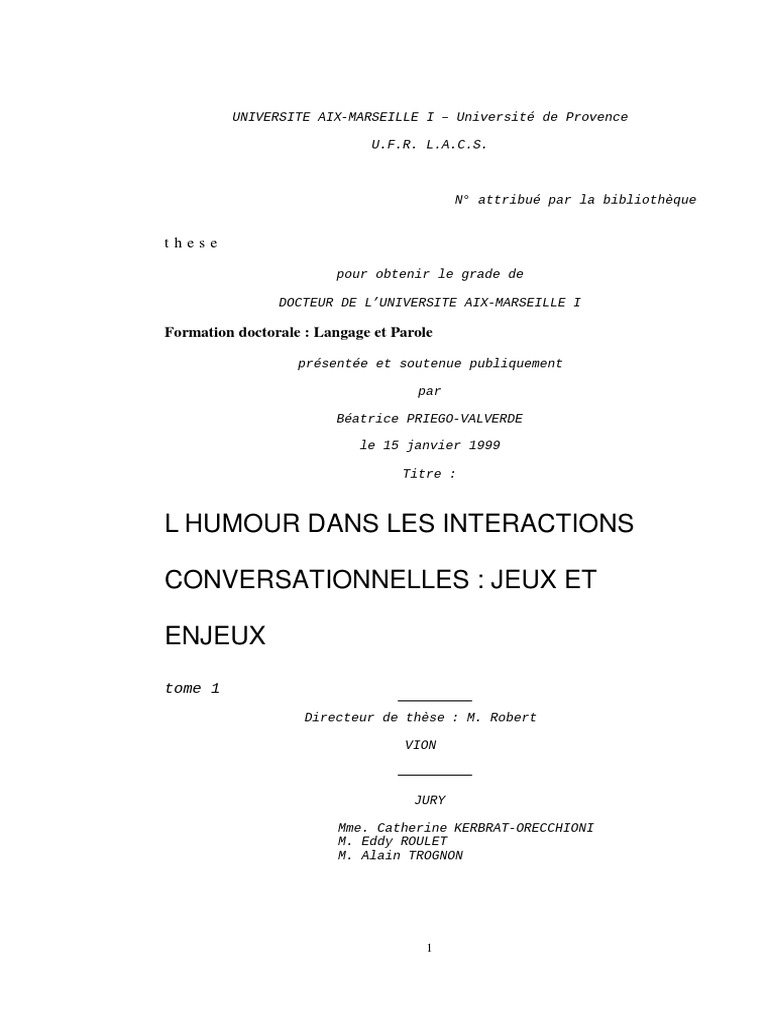 L'humour Dans Les Interactions | PDF | Humour | Ironie