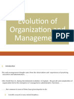 Evolution of Organization and Management