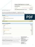 Amazon Web Services, Inc. Invoice: This Invoice Is For The Billing Period September 1 - September 30, 2022