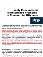 Commonly Encountered Maintenance Problems in Commercial Kitchens