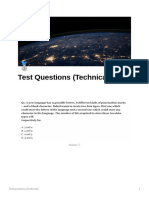 Test Questions (Technical)