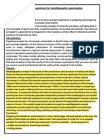 Preparation Specimen For Metallographic Examination