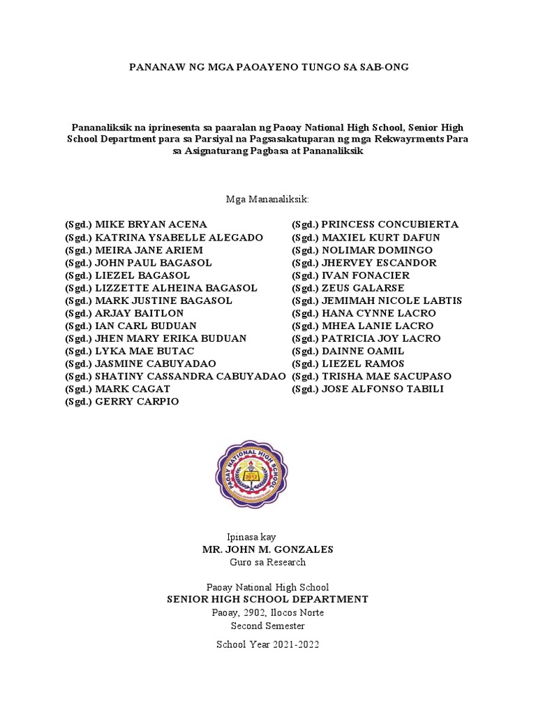 Sab Ong | PDF
