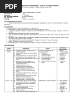 Oral Communication Syllabus