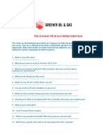 Greener Oil & Gas Online Interview Questions
