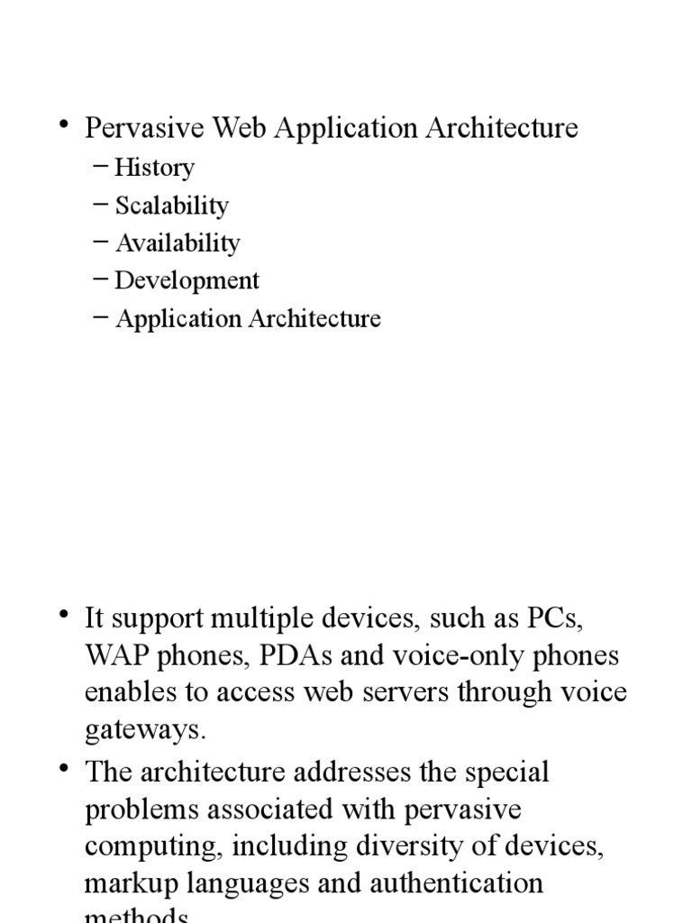 Pervasive web application architecture pdf world wide web