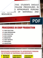 Lesson Objective: Students Should Be Able To Follow Procedures in Reporting To Appropriate Persons The Estimate of Materials and Resources