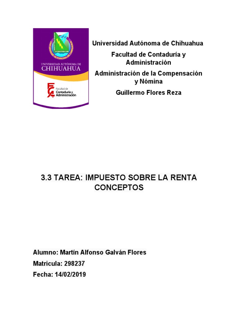 Impuesto sobre la Renta y Contribuciones | PDF | Impuestos | Gobierno