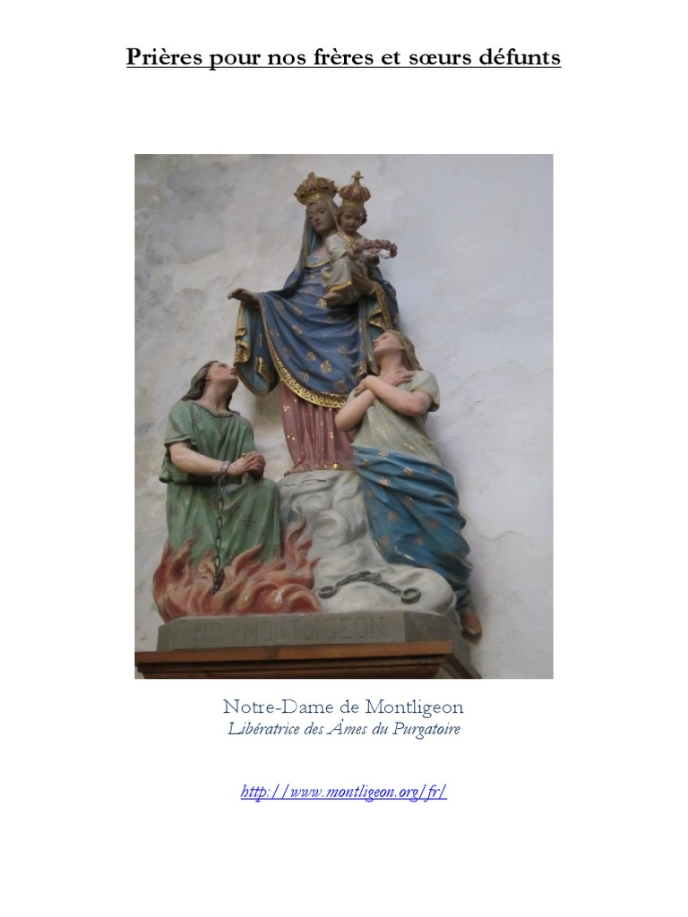 Prieres Pour Les Ames Du Purgatoire Nd Montligeon Pdf Marie Mère