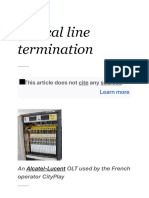 Optical Line Termination: This Article Does Not Cite Any Sources