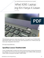 Lenovo ThinkPad X260 - Laptop Premium Yang Kini Hanya 4 Jutaan - Diki Septerian