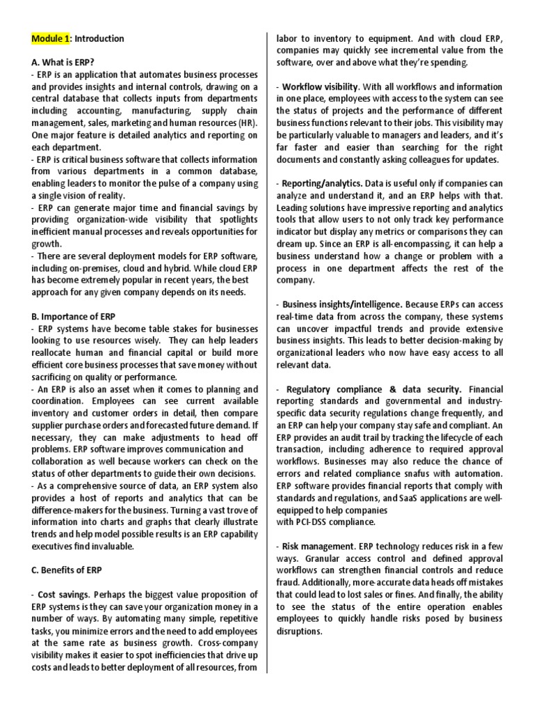 How cloud ERP provides visibility, insights and control for businesses ...