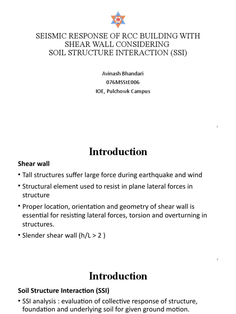 Seismic Response of RCC Buildings with SSI | PDF | Applied And ...