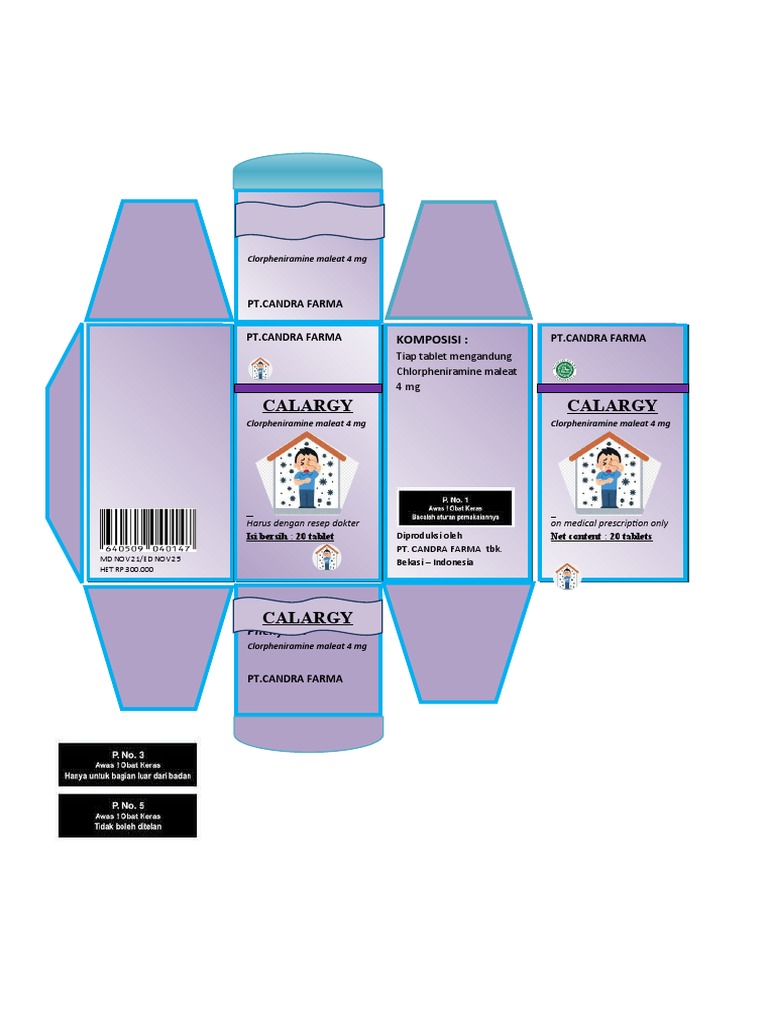 Obat Alergi dan Demam: Calargy & Pyrexin | PDF