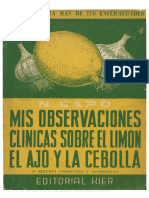 Mis Observaciones Clinicas Sobre Ellimon El Ajo y La Cebolla DL