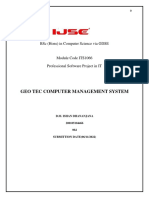 Geo Tec Computer Management System: BSC (Hons) in Computer Science Via Gdse
