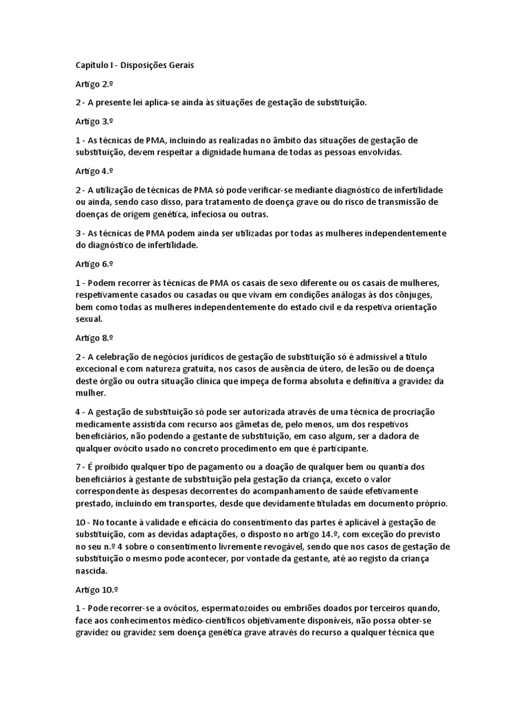 Diretrizes Sobre Procria o Medicamente Assistida Em Portugal 
