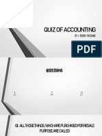 Quiz of Accounting