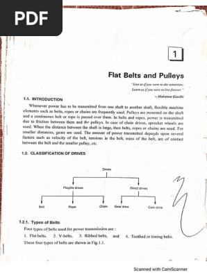 flat belt and pulleys