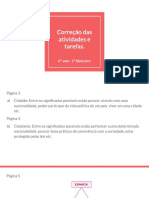 6 Ano - 3 Bimestre - Correção Das Atividades e Tarefas