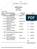 Student's course load for first semester 2022