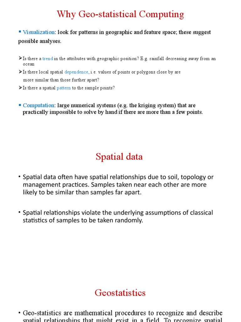 Understanding Geostatistical Computing | PDF | Spatial Analysis ...